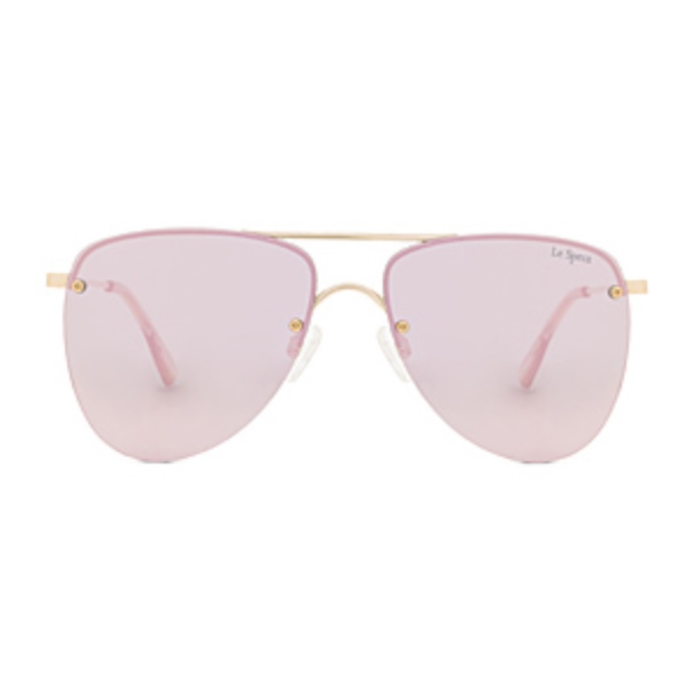 LE SPECS “THE PRINCE” SUNGLASSES IN GOLD & BLUSH